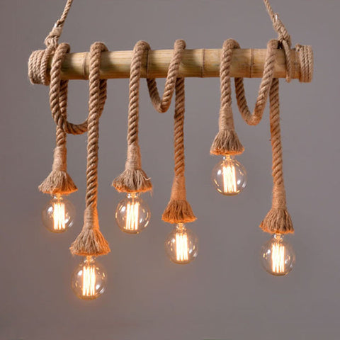 Vintage Rope Pendant Light Lamp