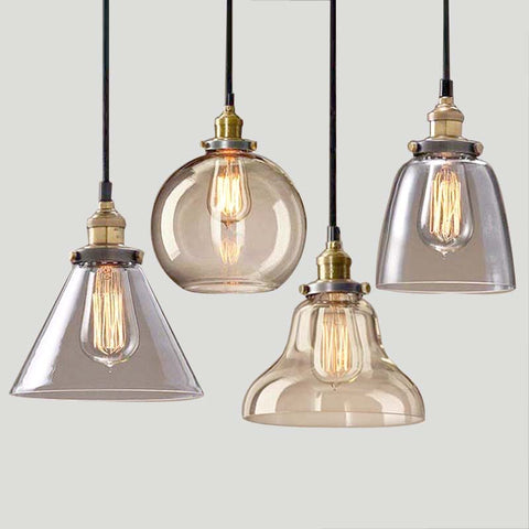 Pendant Light Copper Glass